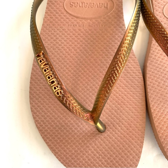 HAVAIANAS NWT SLIM FURTA FLIP FLOPS SANDALS SLIDES IN CROCUS ROSE. Sz11/12 - Picture 2 of 5